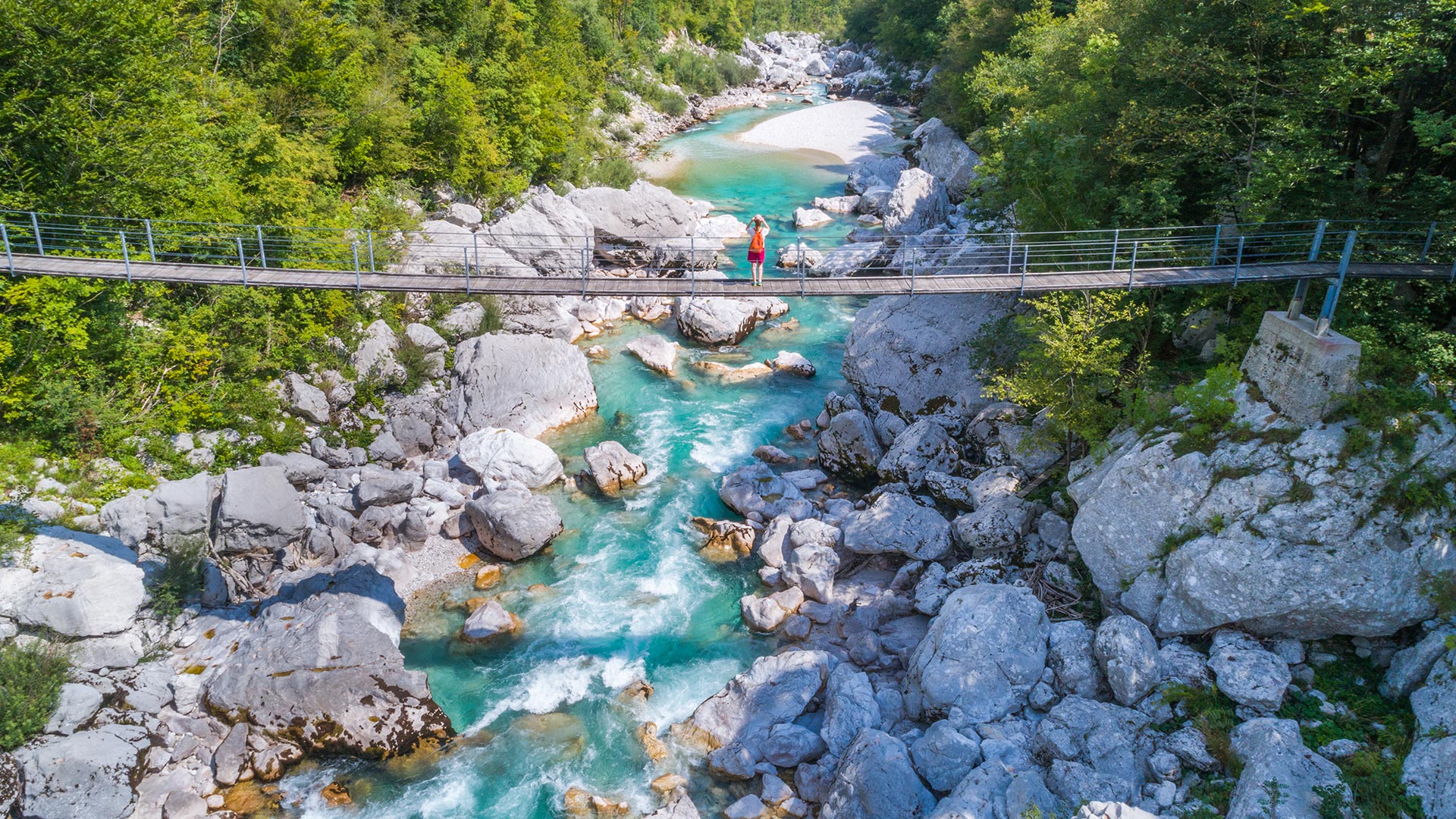Slovinsko Julské Alpy Údolí řeky Soči